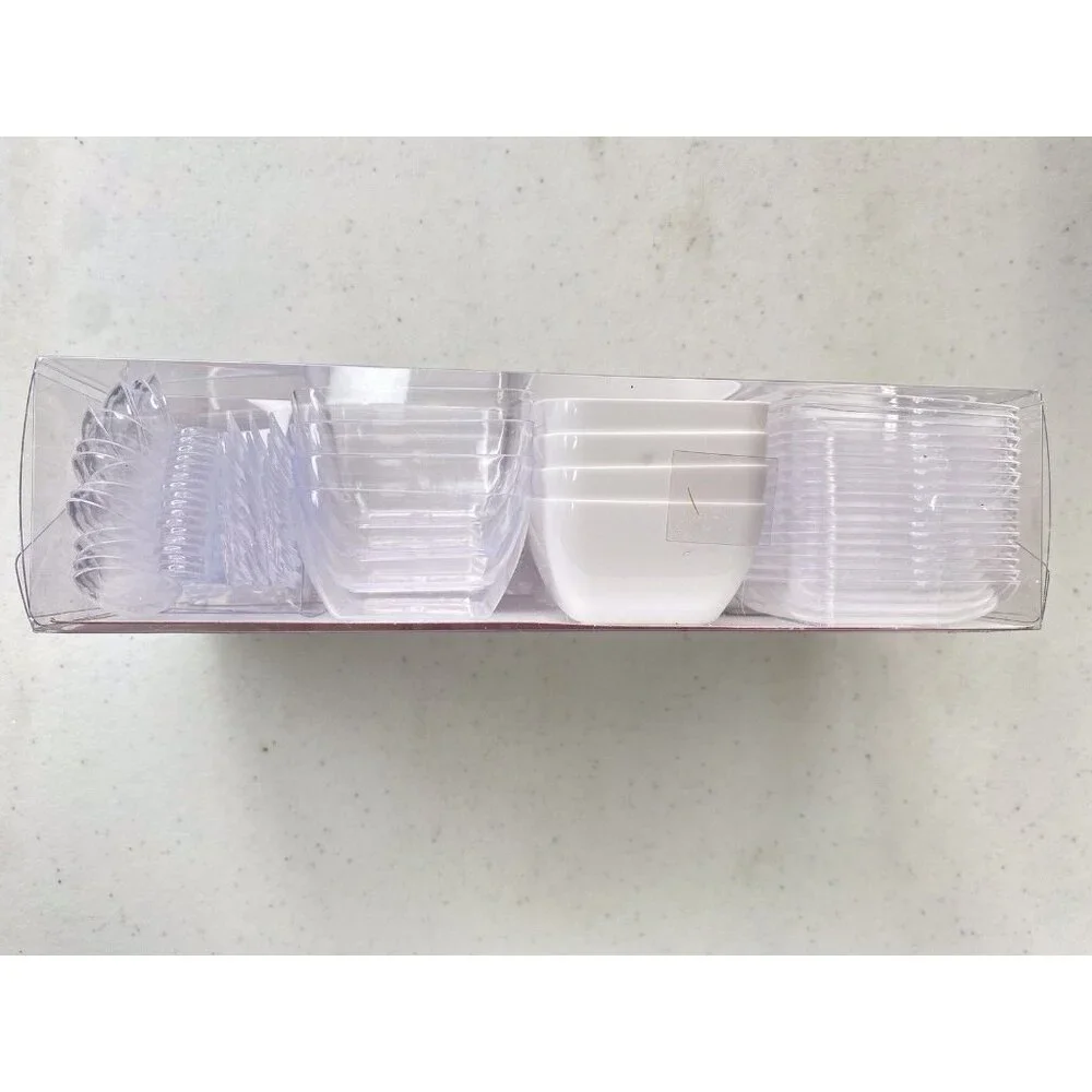 Premium Plastic Mini Appetizer Dessert Tasting Set of 96 Fork Spoon Party Supply